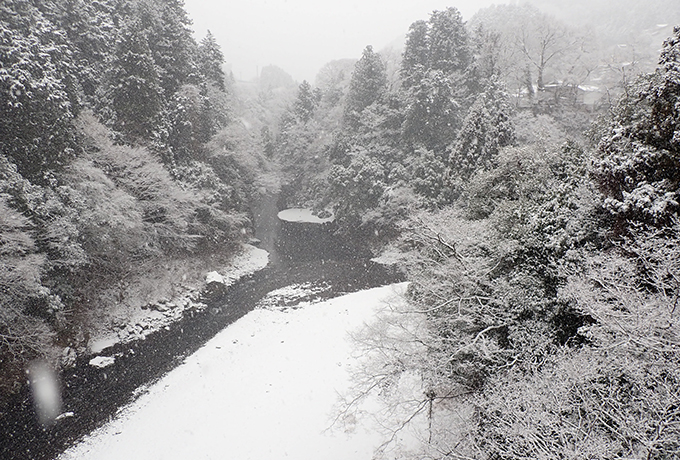 氷川渓谷の雪景色
